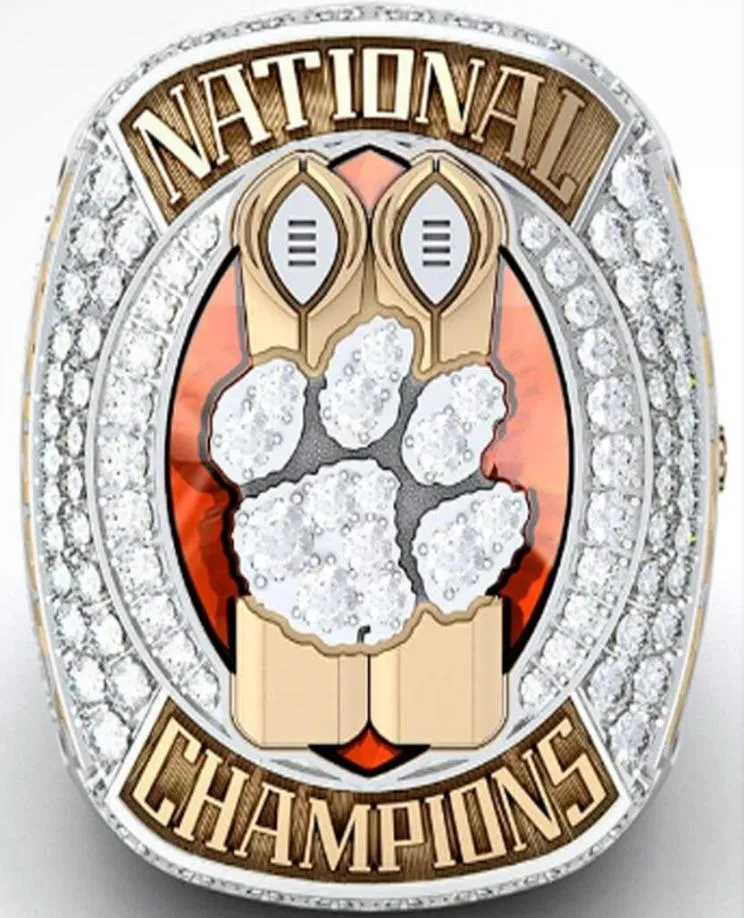 2018 2019 Clemson Tigers Final National Championship Ring Fan Men Hurtowa Wysyłka 7841981