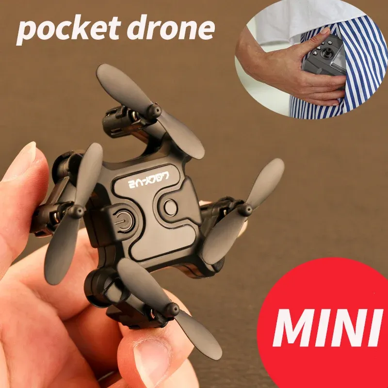 Drones RC Pocket Mini Drone 4K HD plegable Wifi Control remoto Aeronave Fotografía aérea Altura fija Quadcopter Helicopter Toys