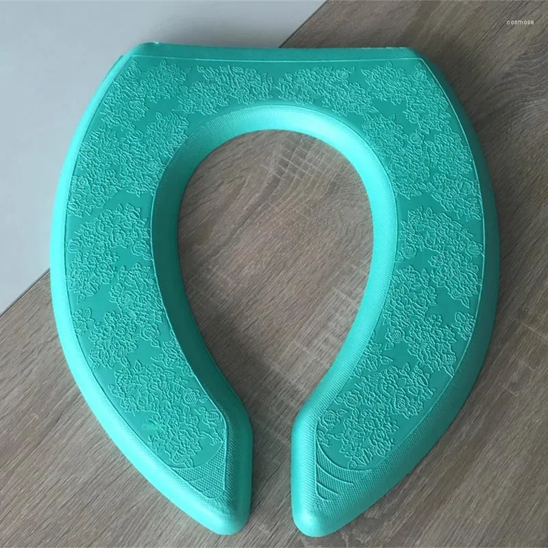 Toilet Seat Covers Non-slip Embossed U-shaped Easy To Clean Eva Soft Cushion Comfortable Stylish Design Durable