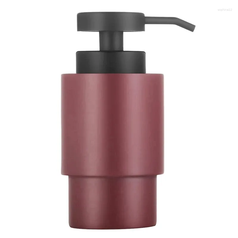 Storage Bottles 1 Brick Red Geometric Shape Push Type Soap Bottle Lotion Dispensing Resin 280Ml