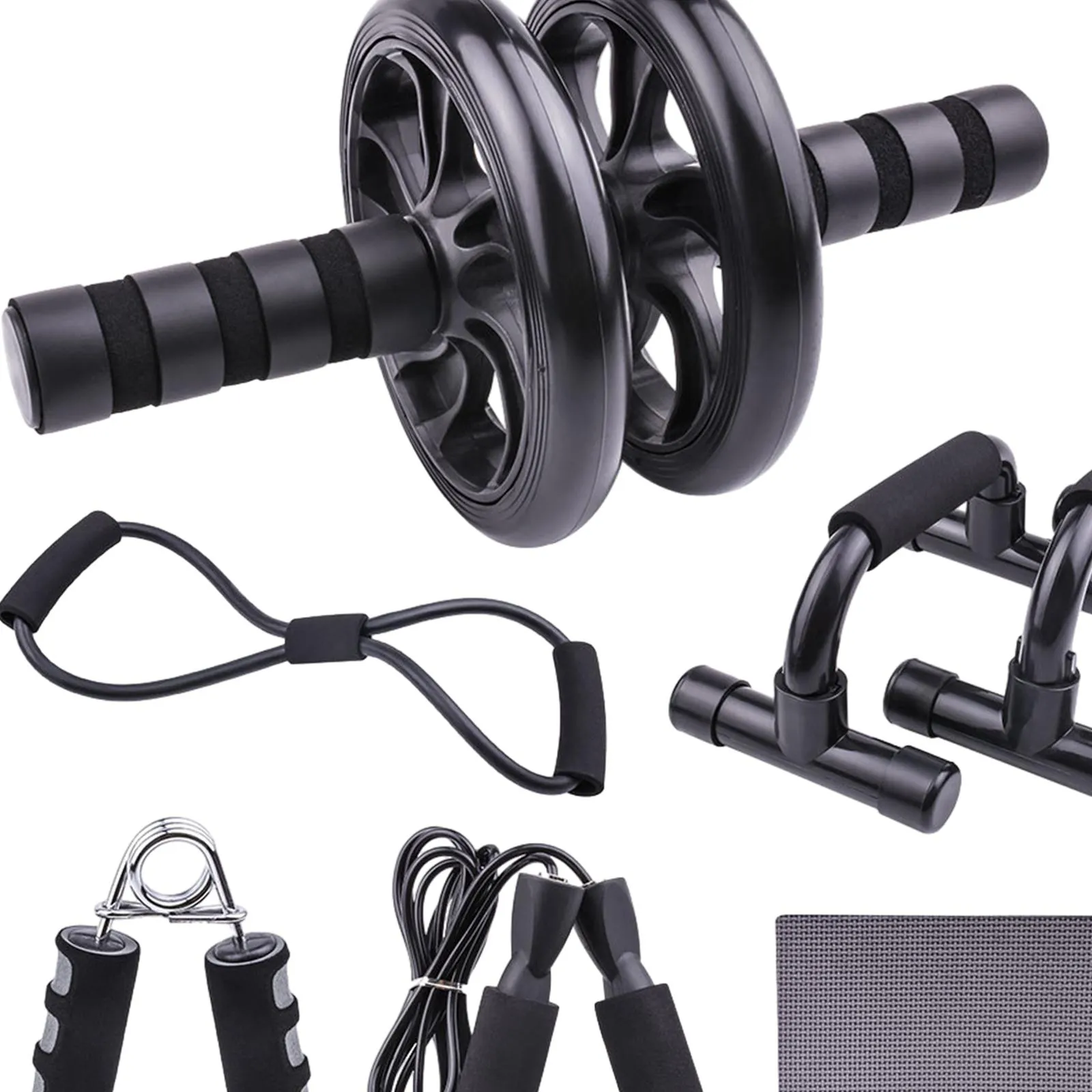 Rouleau de 5 en 1 Ab pour l'entraînement des abdominaux, kit de roue de