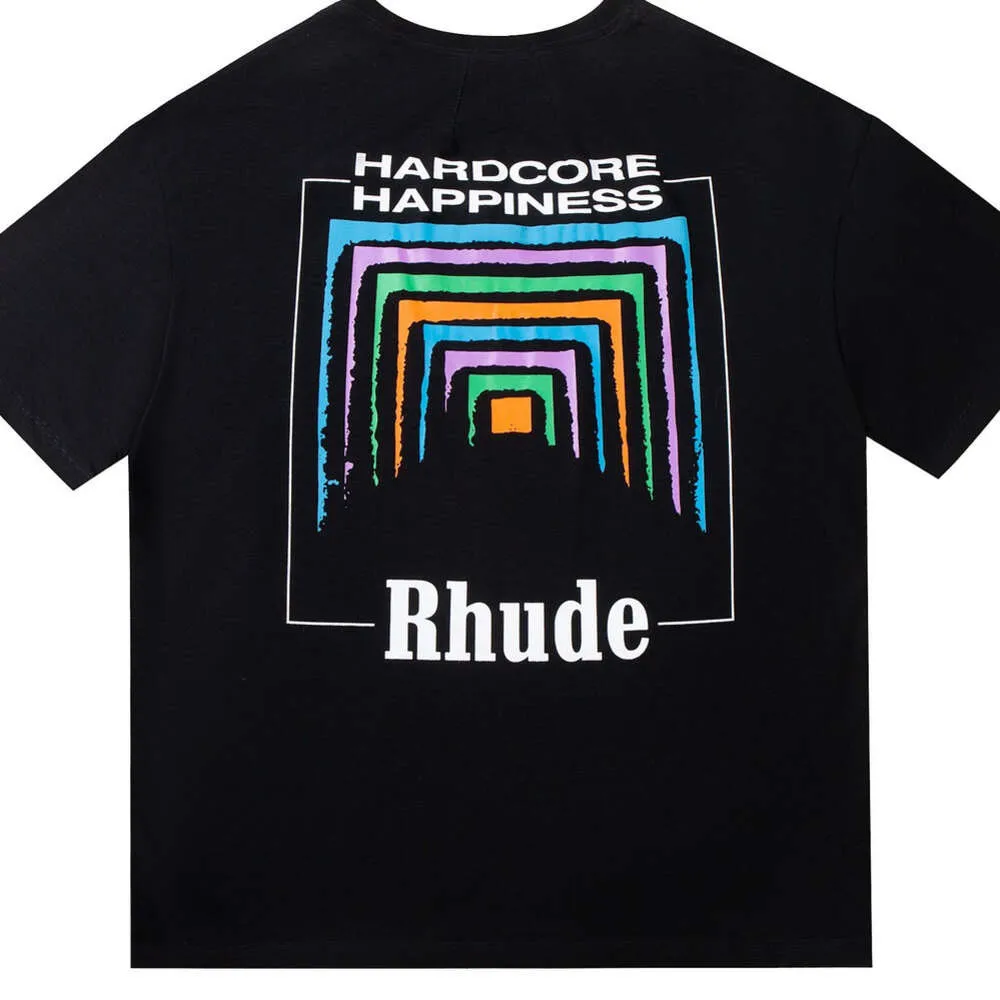 RH Designers Mens Rhude Рубашка вышивка T Рубашки для летних мужских вершин