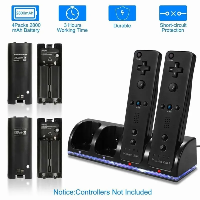 Stands Charging Station Dual Charger Dock for Remote Controller Gaming Handle Controller with Indicator USB Charging Cord