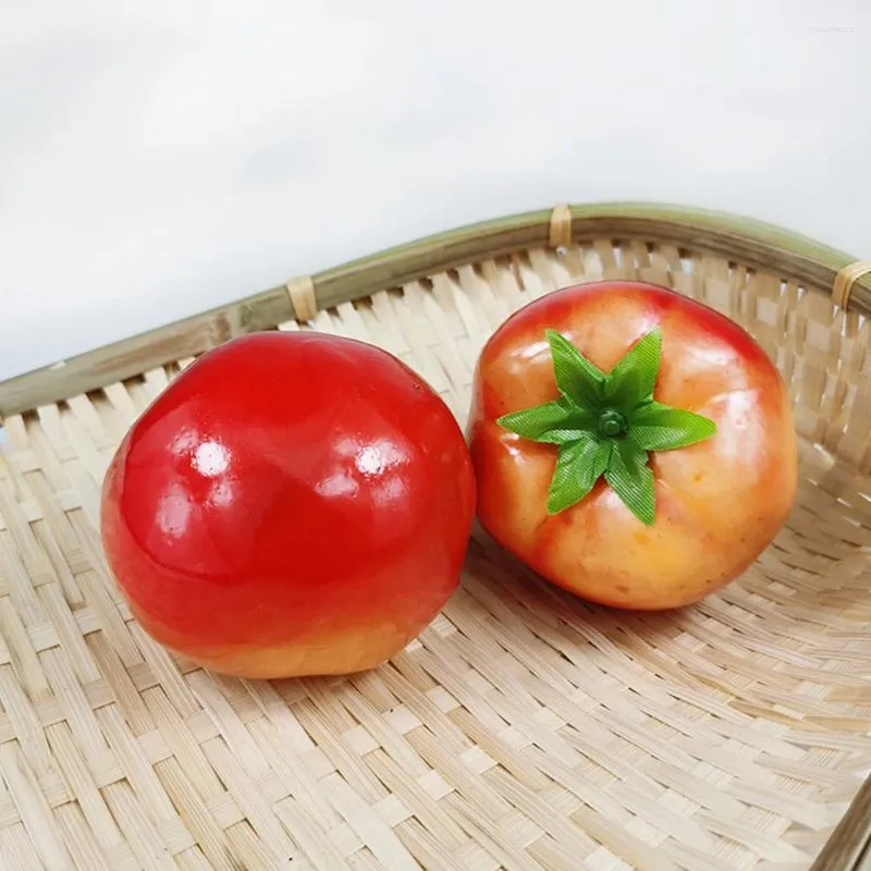 Decorative Flowers 4 Pcs Simulated Vegetable Model Realistic Tomato Prop Modeling Decor Props Desktop Small Lifelike Foam Showcase Kitchen