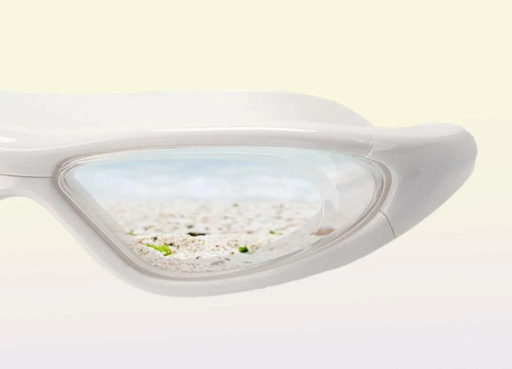 Goggles grand cadre nage de natation avec bouchons d'oreille HD verres transparents anti-brouillard en silicone étanché