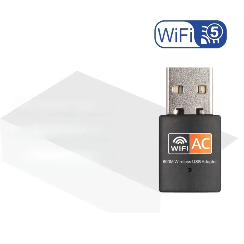 600 Мбит / с 2,4 ГГц+5 ГГц двойной полосы USB Wi -Fi Адаптер беспроводной сетевой карты беспроводной USB Wi -Fi Адаптер Wi -Fi Dongle PC сетевой карта