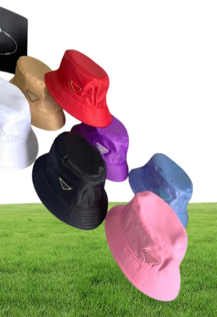 Nylon Bucket Hat Unisex Women Mens Hatts Luxurys Designers Caps Bonnet Beanie Dots Designer P Cap Womens Sunhat Pink D2107072L9870350