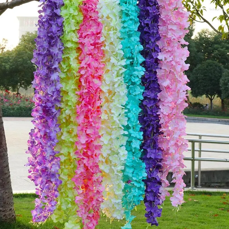 Flores decorativas Casamento bonito artesanal versátil Floral Vines Premium Violet Elegante Acessórios de alta qualidade