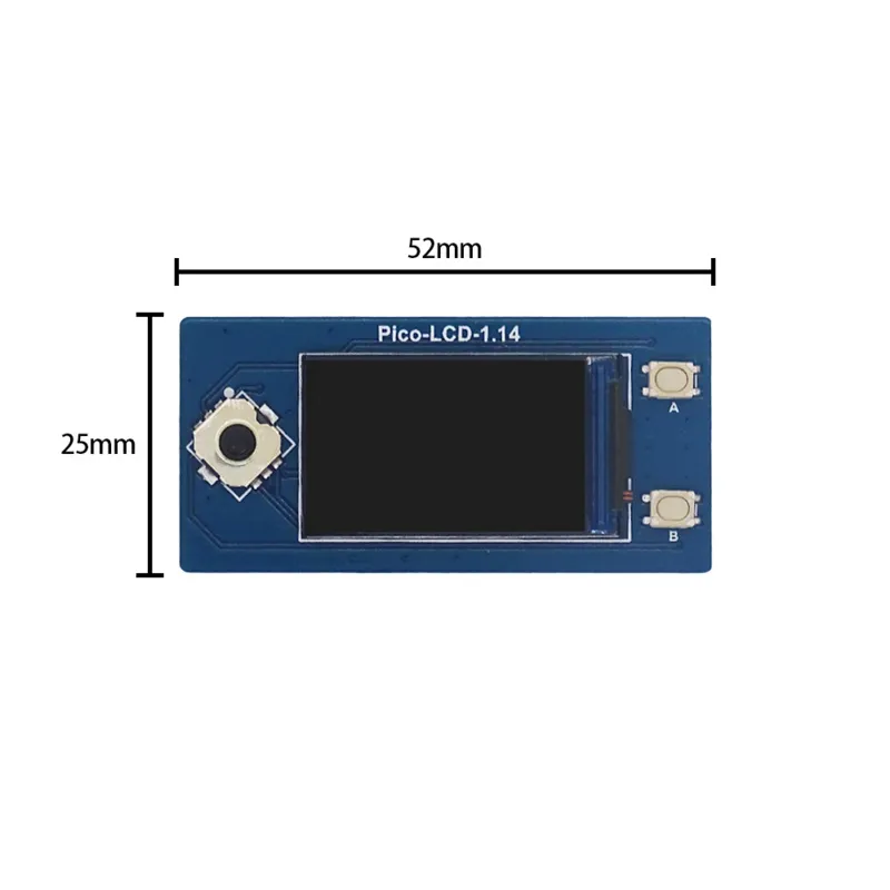 Waveshare 1.14-inch LCD-displaymodule Voor Raspberry Pi Pico – 240×135 Pixels, 65K Kleuren, SPI-interface