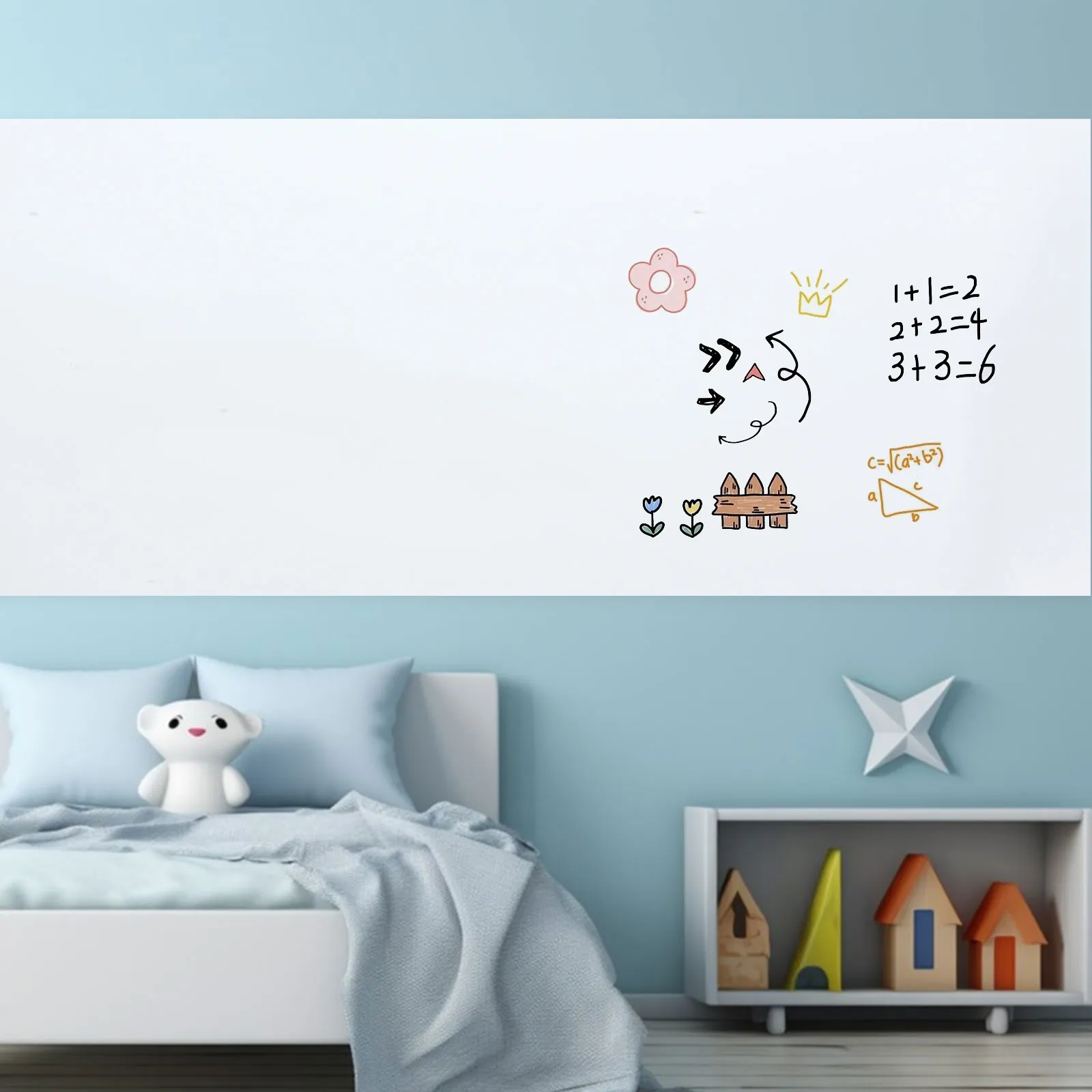 Pegatinas De Pared De Pizarra Blanca: Pizarra De Borrado En Seco Con  Calendario Grande Para Oficina Y Hogar De 5,52 € | DHgate, image size:1600x1600