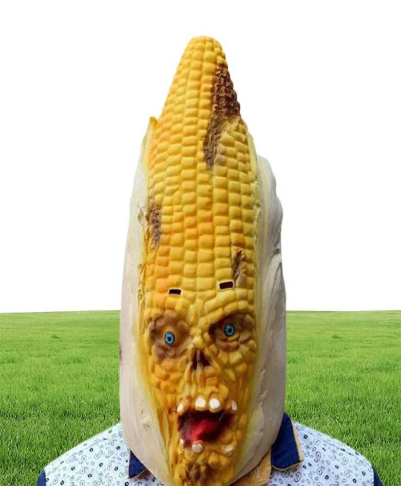Corn Latex Scary Festival för barfest vuxen Halloween Toy Cosplay Costume Funny Spoof Mask9681923