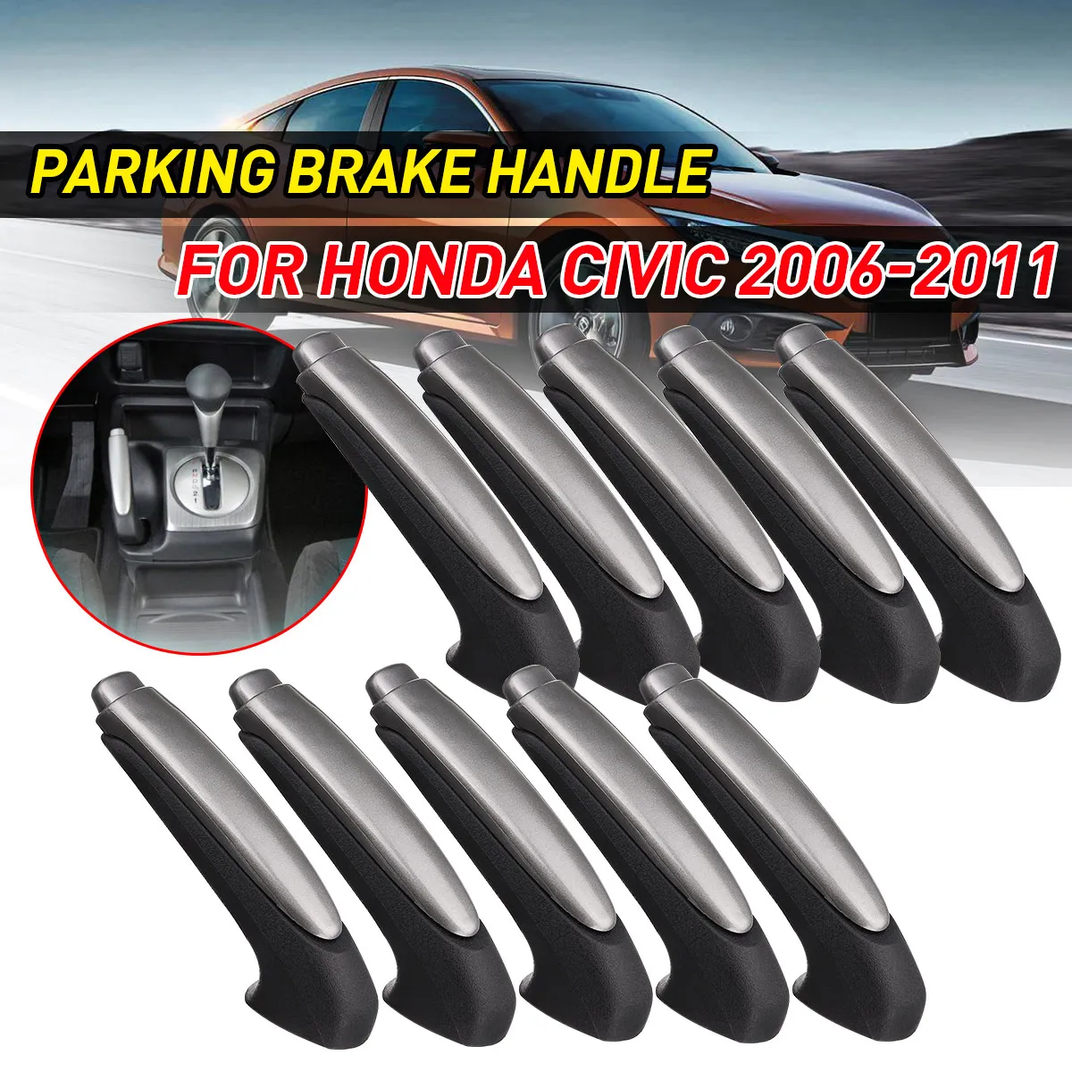 Parking Brake Handle For 2006-2011 Honda Civic - Emergency Brake Grip Replacement