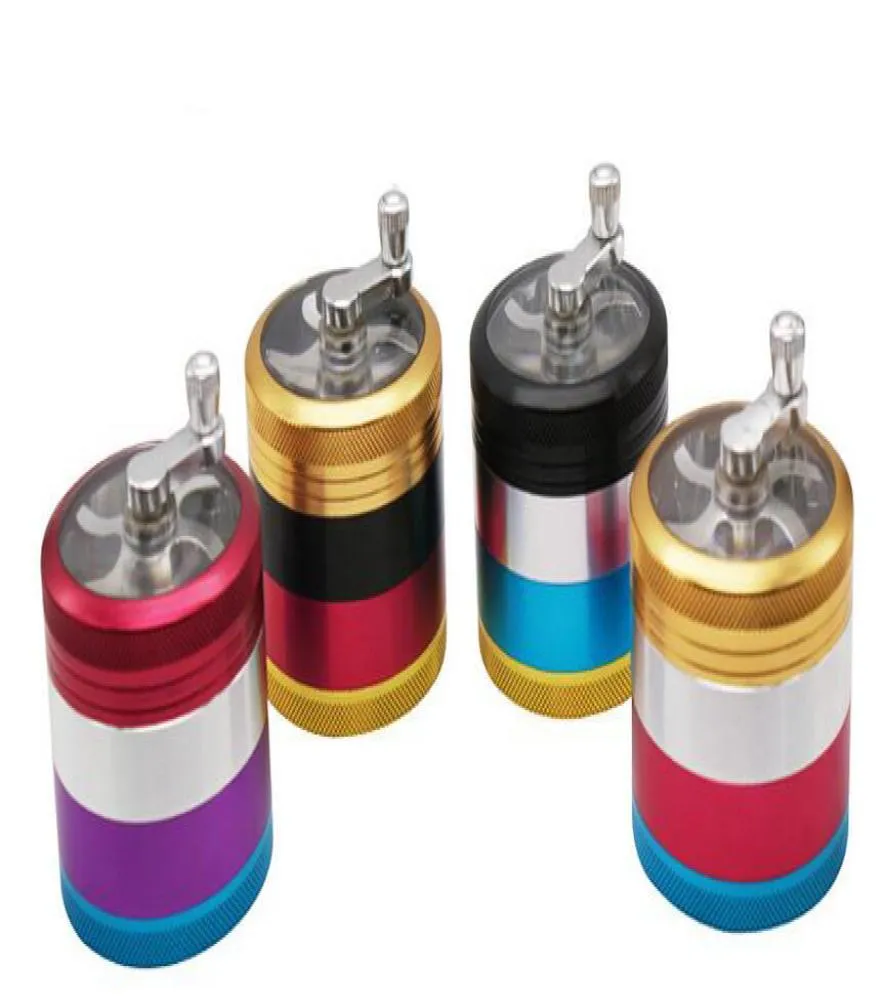 Rainbow Herb Grinders D63 mm 4 -Wayer aluminium aluminium Grindery Tobacco młynek do czystych górnych okien