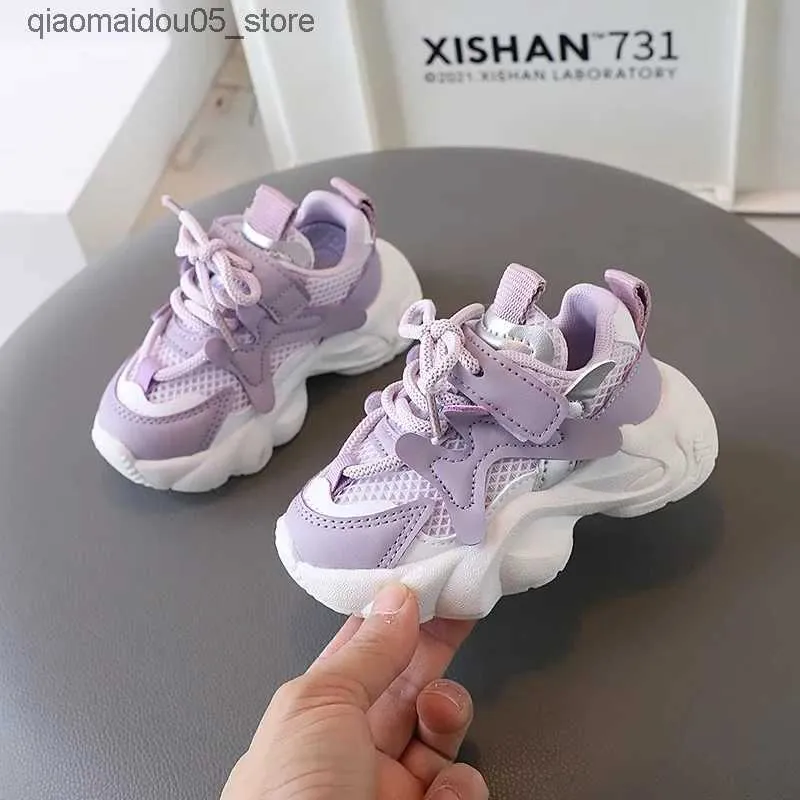 Sneakers Spring and Autumn Childrens Basketball Shoes Breathable Non slip Shoulder Straps Running Fashion Edition Boys Girls Q240413