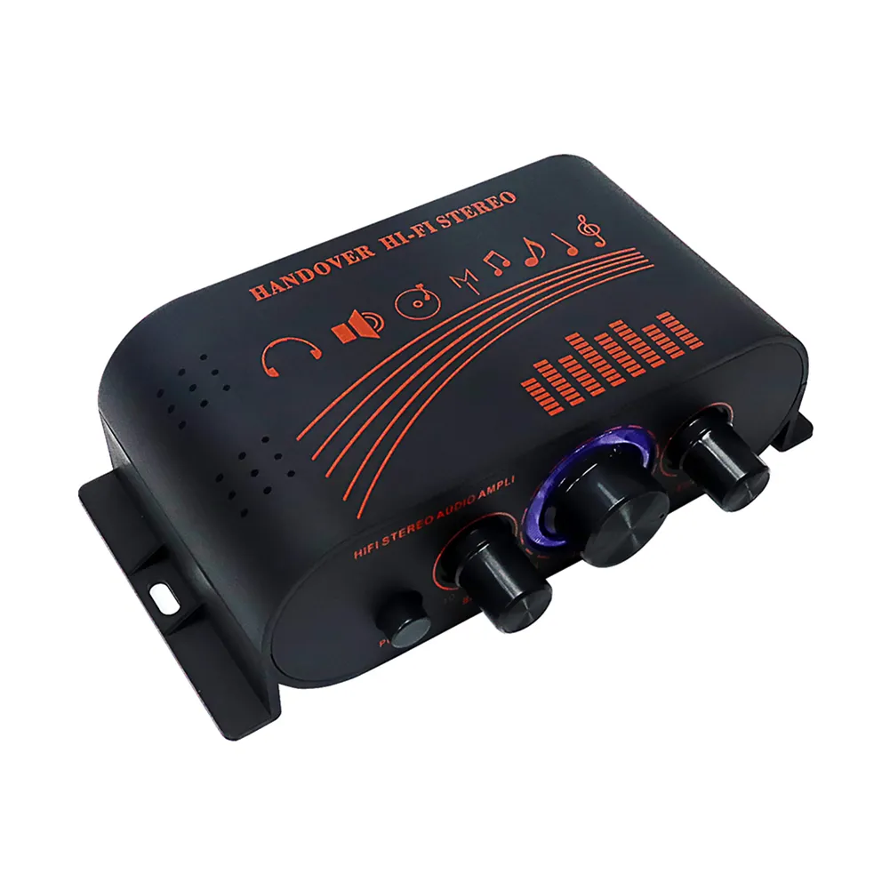 AK170 Mini Audio Amplifier, Dual Channel HIFI Stereo Amplifier with LED ...