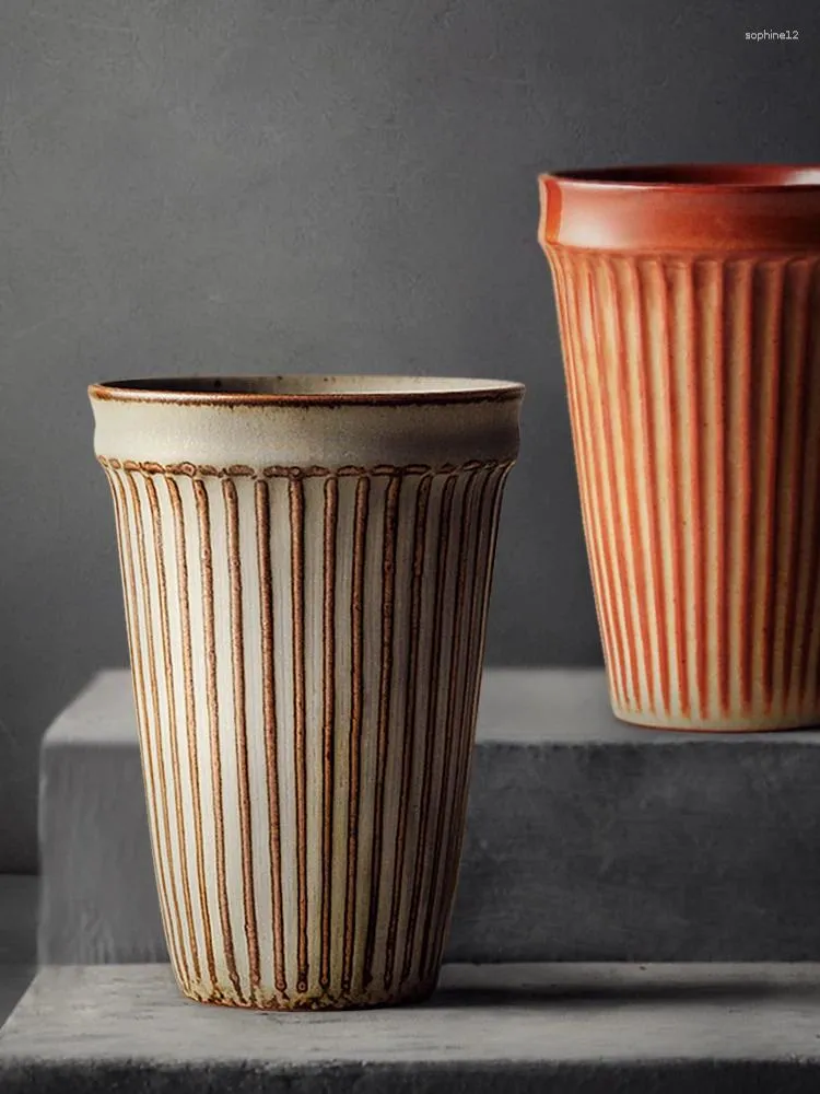 Muggar japanska retro mugg handgjorda grov keramikvatten kopp eftermiddag te handgjorda kaffe anpassade personliga par koppar