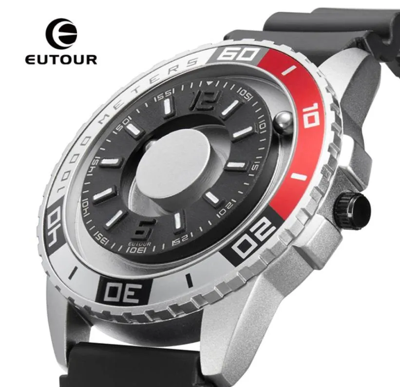 EUTOUR New innovative magnetic metal multifunction men039s watch fashion sports quartz watch simple strap pilot LY1912261433889