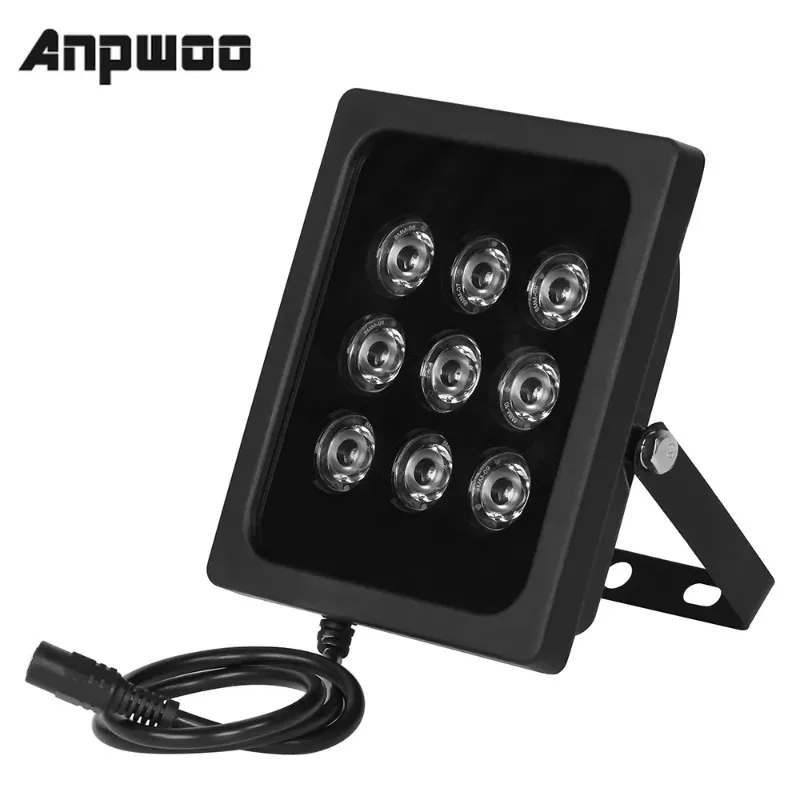 CCTV 9PCS 배열 LEDS IR ILLUMINATOR Infrared IR 가벼운 실외 CCTV Clong Light Night Vision for CCTV 감시 카메라