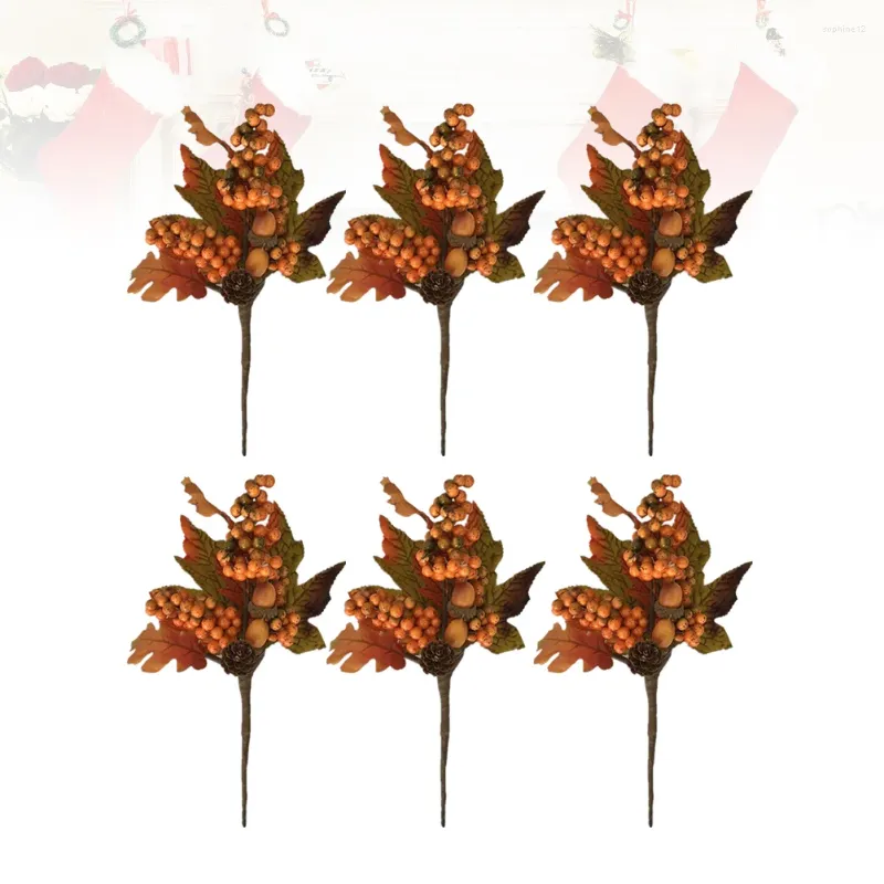 Flores decorativas simulação frutas de ornamento Berry Adornamento imitação Flor Decorações de Natal 2024 A mesa