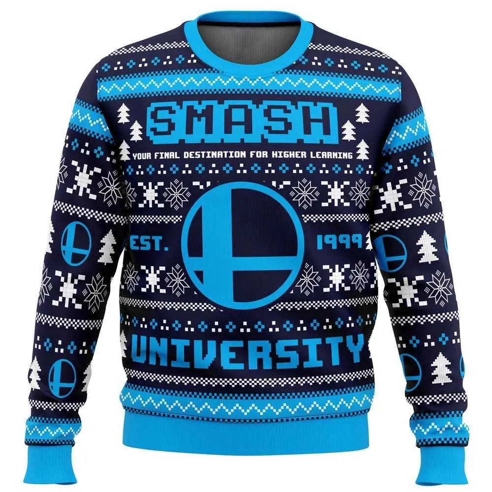 Smashmas Super Smash Bros Ugly Sweater Mens Ugly Christmas Sweater