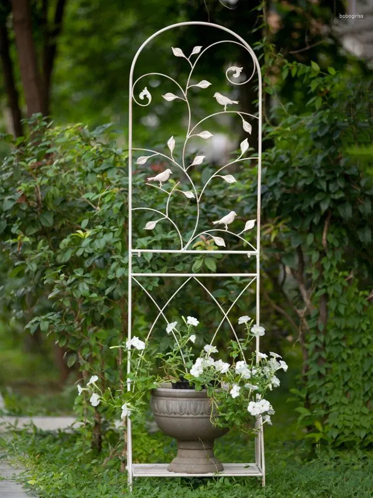 Dekorative Teller Balkon Blumenständer Chinesische Rose Clematis Kletterhalterung Hof Garten Jardiniere Gitter