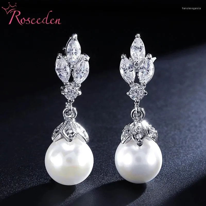 Dangle Earrings Wedding Jewelry Women Brides Bridesmaid Classic Chubic Zirconia RE6144