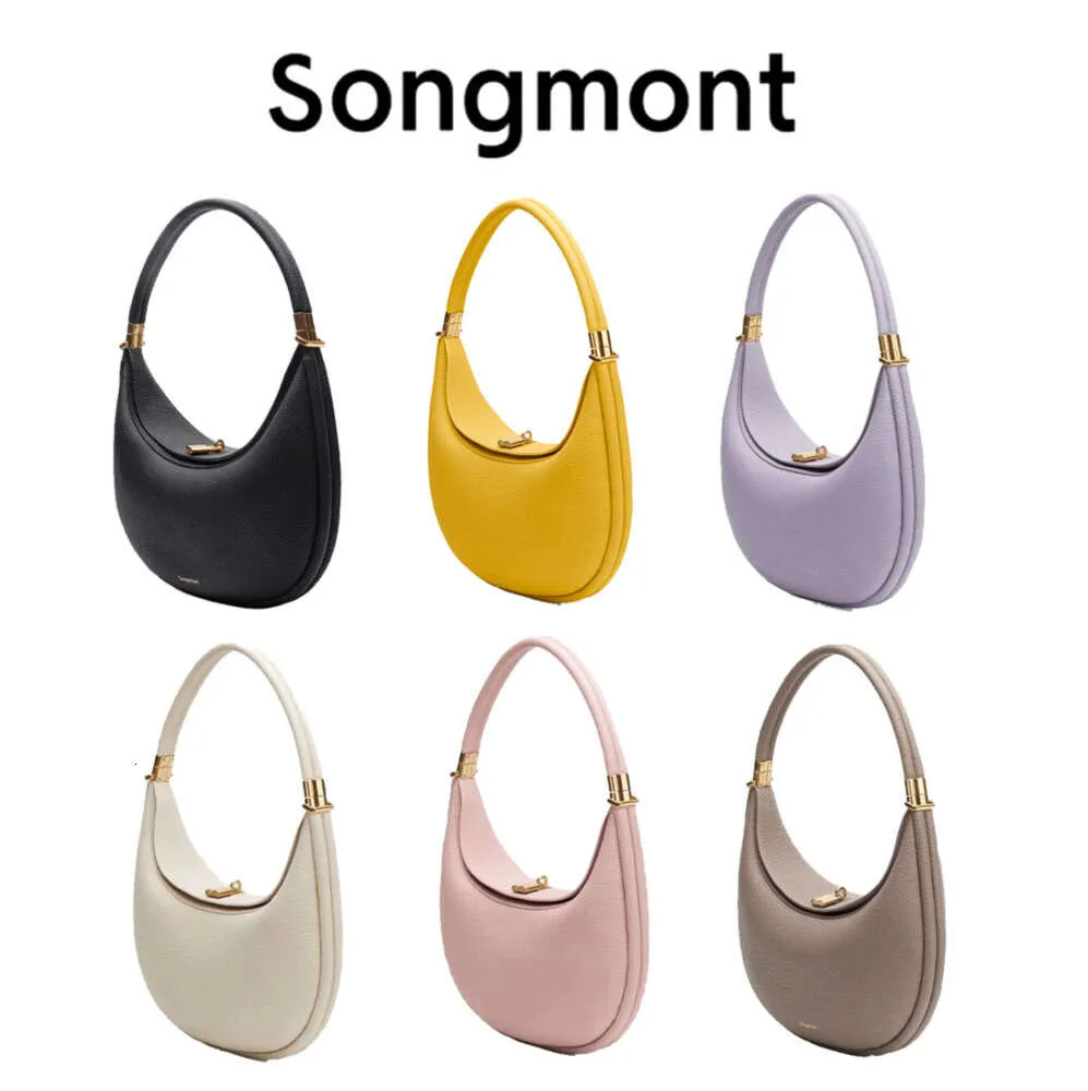 Songmont Crescent Half Moon Luna Designer Bag voor dames mode luxe handtas heren onderarm reiskoppelingszak kruislichaam body banen echt leer zelfs schoudertassen6