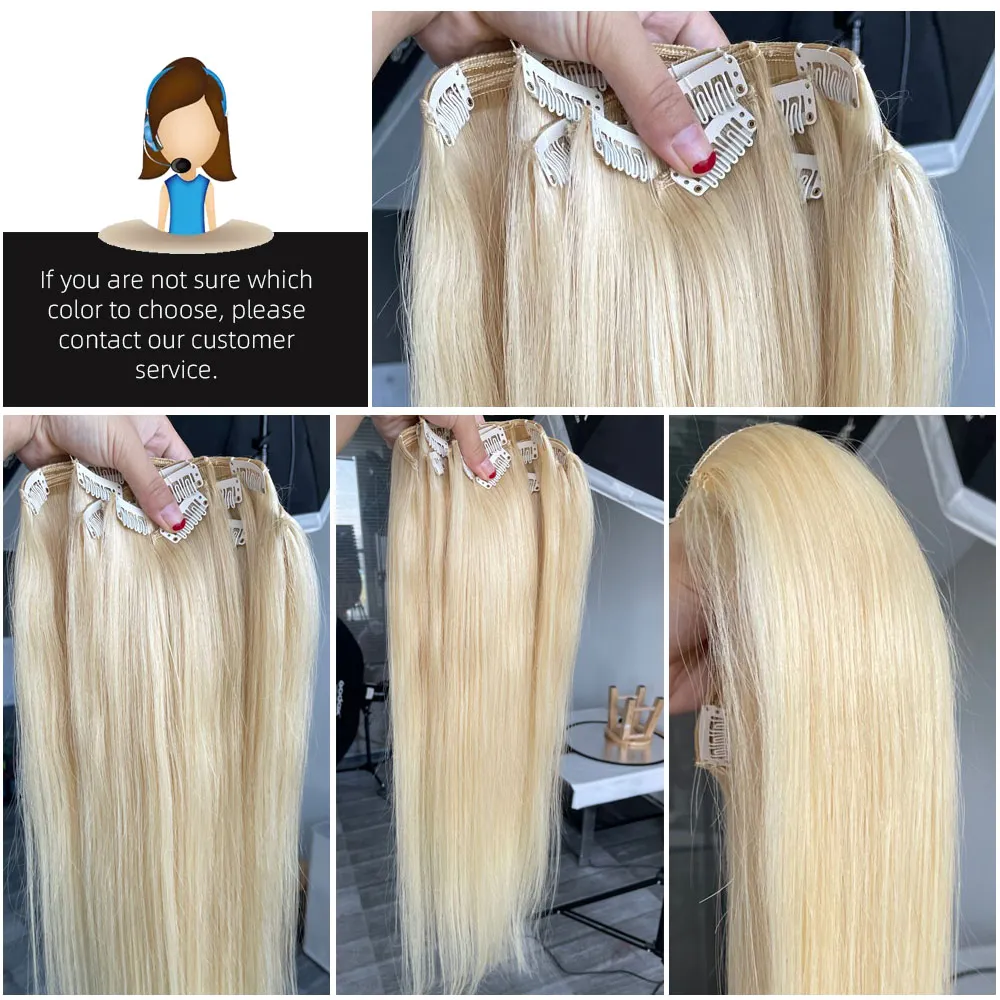 50G Remy Human Hair Clip In Extensions Straight 12... From 