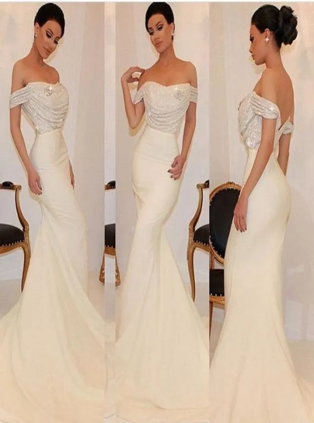 Bellanaija Evening Dresses Sequins Backless Prom Gowns Arabic Scoop Neck Sequins Sweep Train Satin Vestidoes De4629082