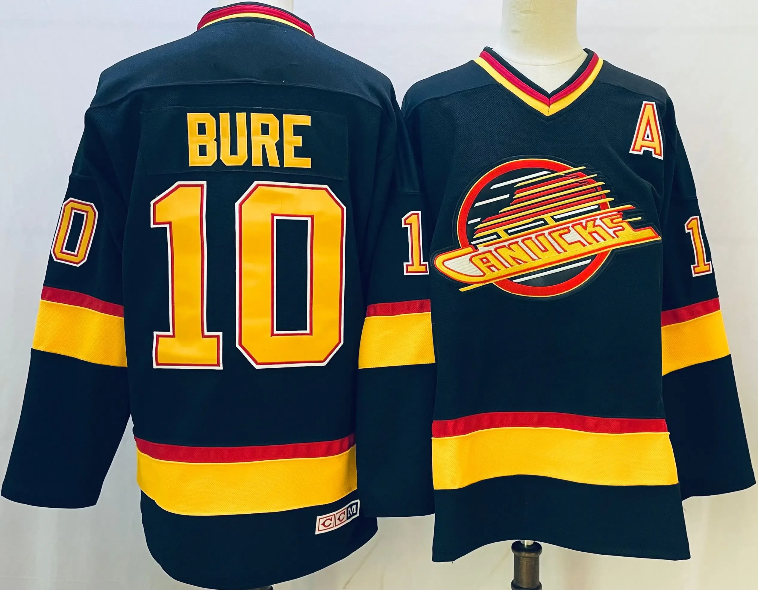 Hóquei Bure Jersey 10 Vancouver Ice Hockey Jersey 16 Linden Jersey Retro Sport suéter costurado números