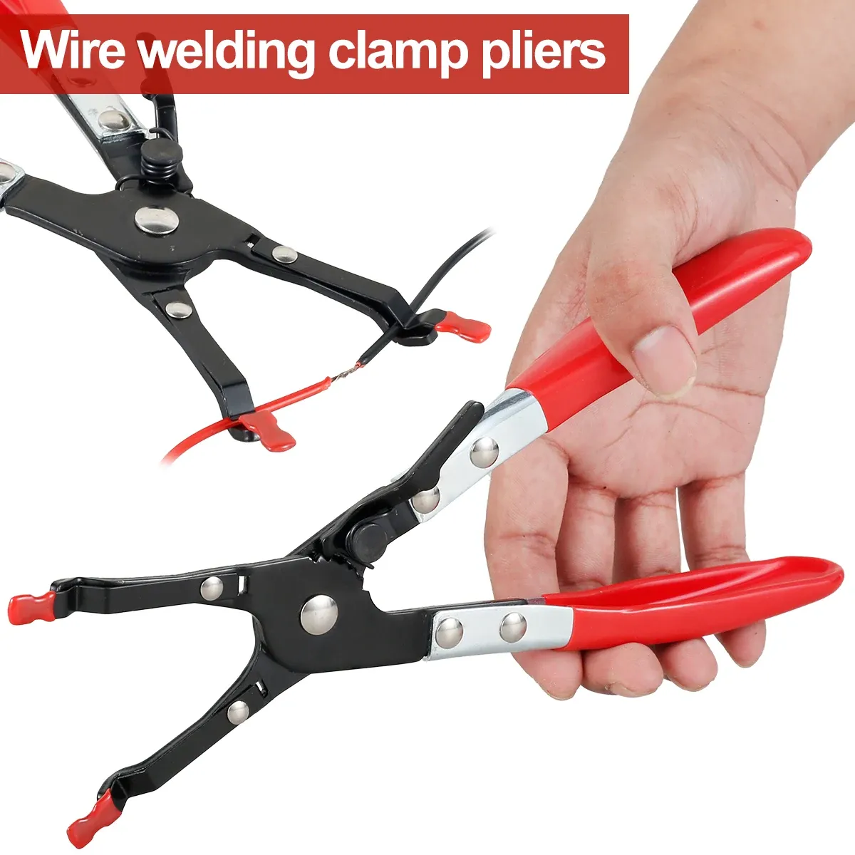 Hose Clamp Pliers Repair Tool Swivel Flat Band For Car Water Pipe Removal And Installation Of Ring-Type Or Flat-Band Hose Clamps - 34