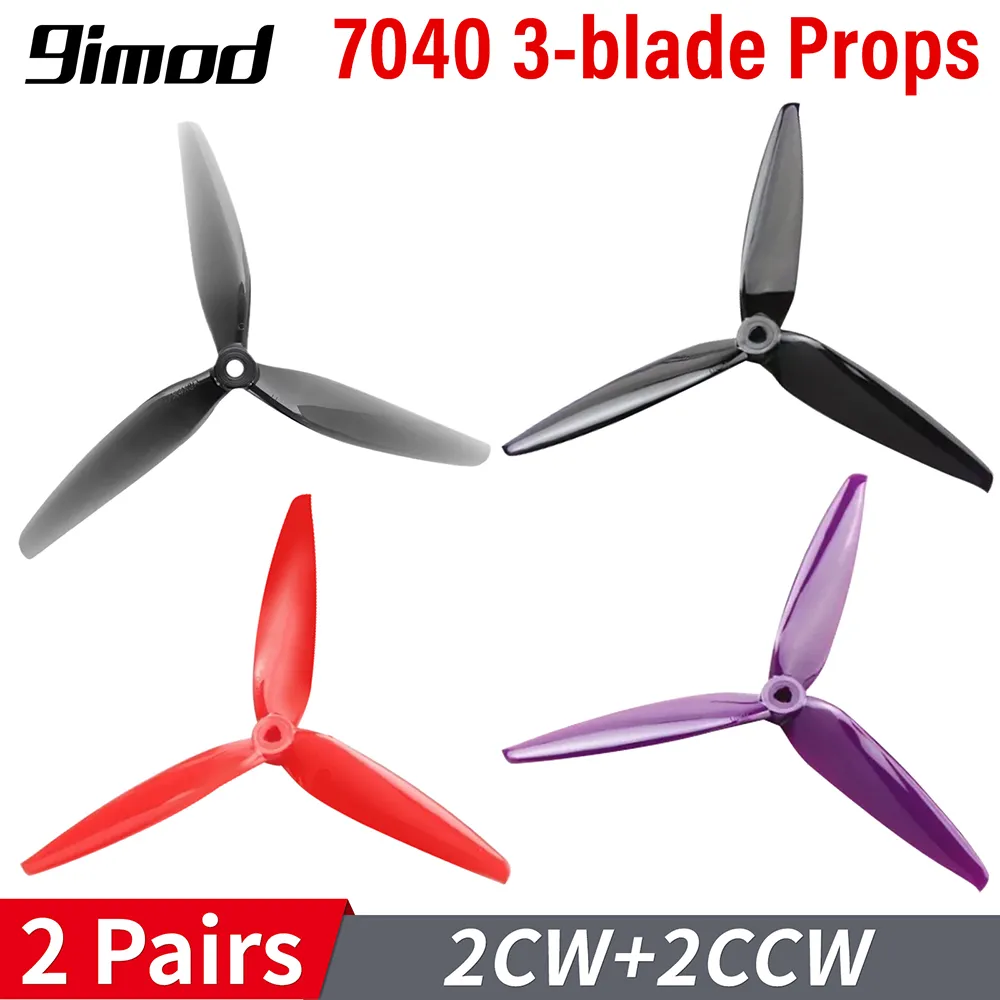 Rc Racing Propeller 7 HQProp HQ 7040 3-Blade Propellers for RC FPV Racing Drones 2/CW+CCW ...