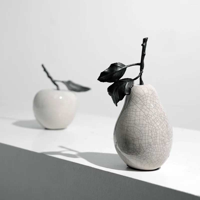 Figurines décoratives créatives de crack de glace motif de pomme de pomme
