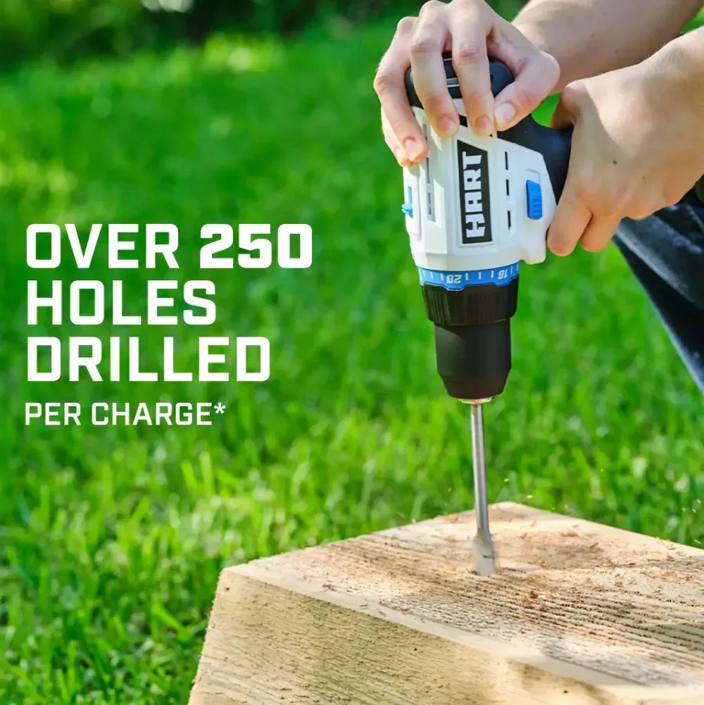 DHgate HART 20Volt Cordless 12inch DrillDriver Kit 15Ah LithiumIon Batteries Gen 2 power tools electric screwdriver 240402 Home Garden