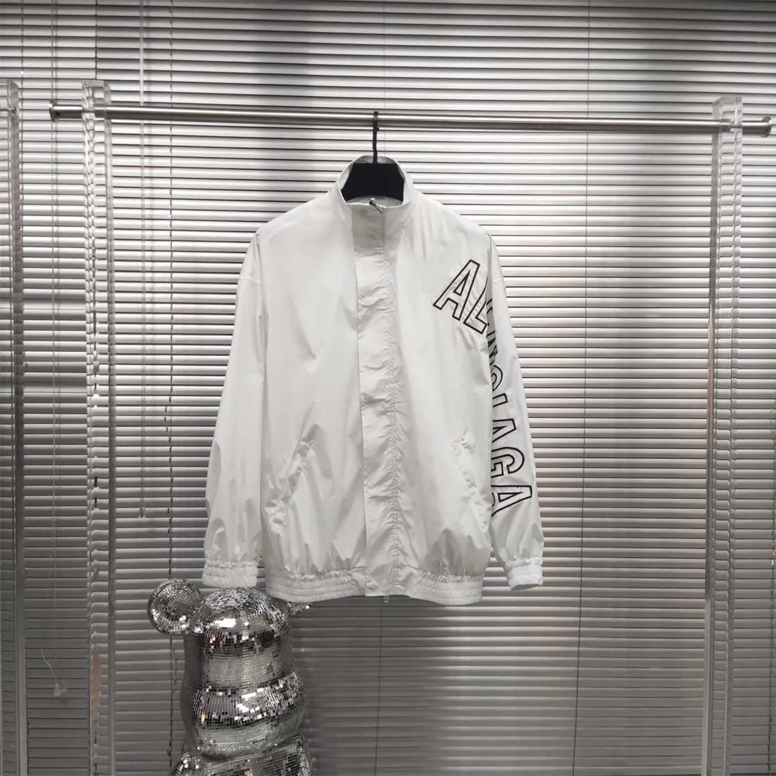 高品質のデザイナー衣料品エディションパリ大アウトラインレター刺繍スポーツセットユニセックスコートジャケット