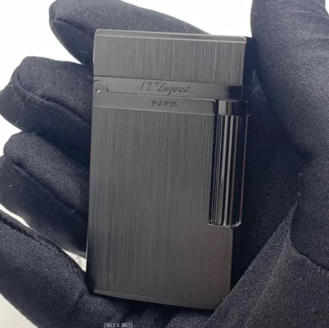 St Lighter Black Golden Pure Copper Fashion Luxury Lighter Lighter High Quality with無料アクセサリー2296599