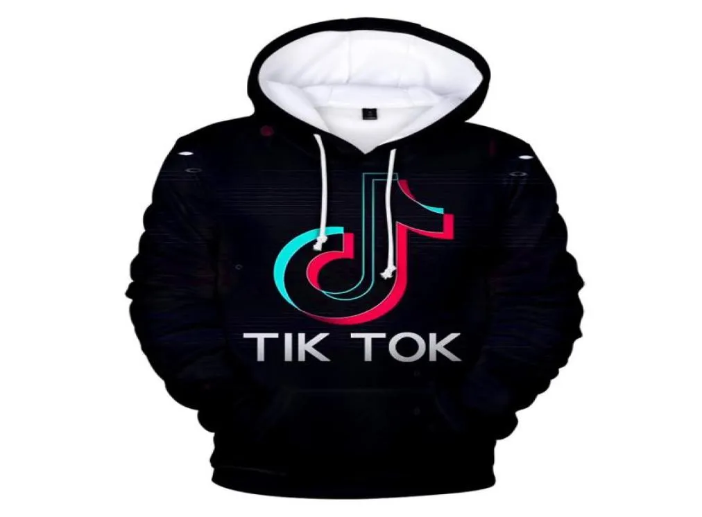 Tik Tok 3D Print Womenmen Hoodies Sweatshirts Harajuku Streetwear Hip Hop Pullover Hooded Jacket Female Tracksuit Unisex Tops2021589