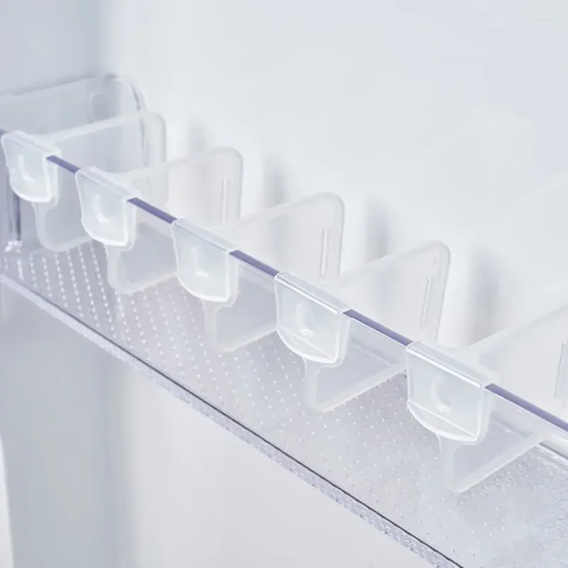Dispissione di stoccaggio cucina in plastica in plastica per 2/4/6pcs bottiglia smant -frigorifero organizzatore di partizione retrattile