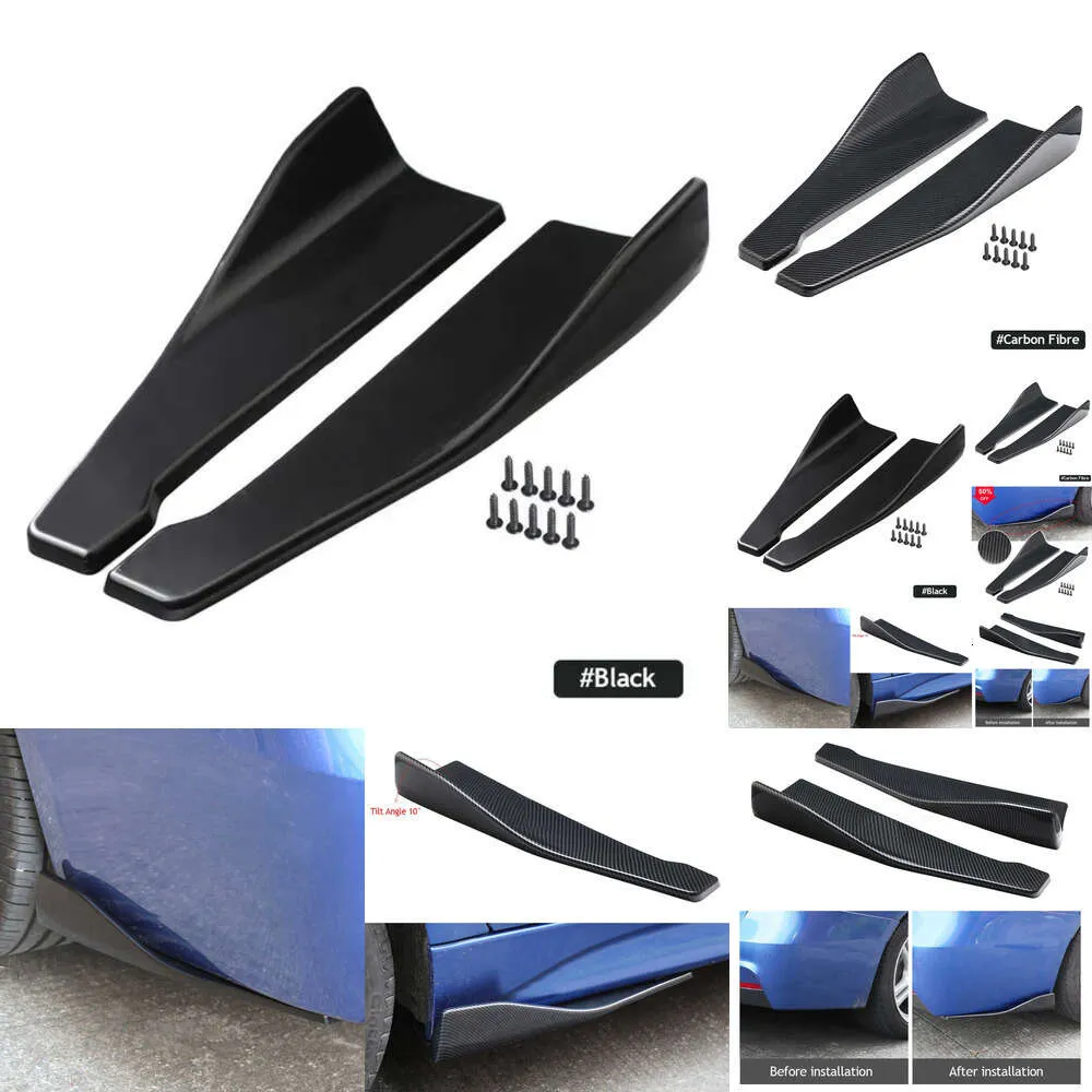 New 2PCS 48CM Length Car Side Skirt Bumper Spoiler Splitter Protector Scratch Universal Audi for E90 VW Golf 5 6 Accessories