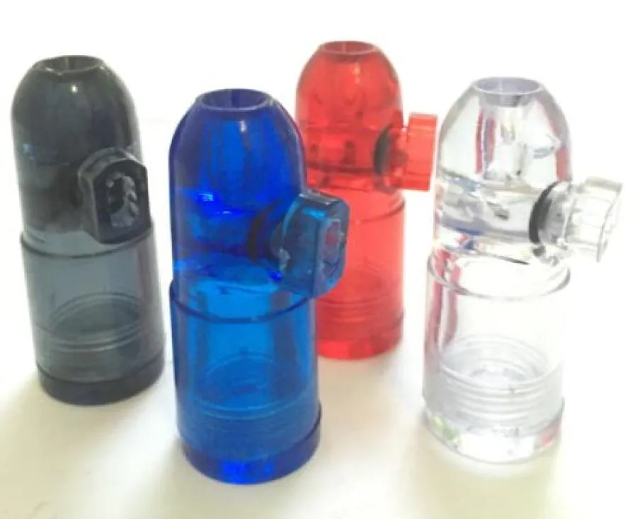 Plastic Snuff Bottle Kit Bullet Snorter Jar Smoking Hand Tools Rocket Sniff Dispenser Portable CAP5889517