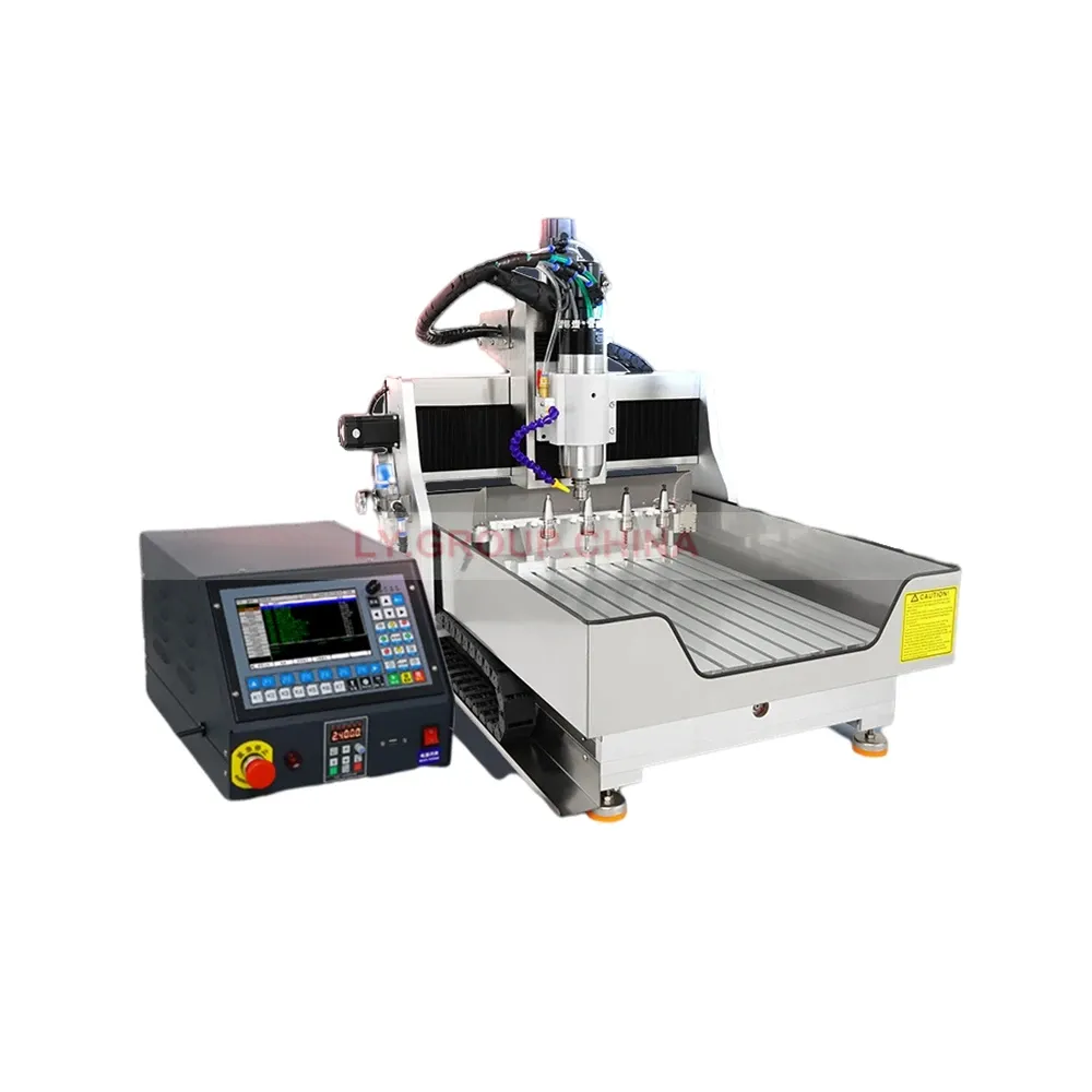 6040T CNC Router Engraving Machine Full Square Track 2.2KW Spindle Tool ...