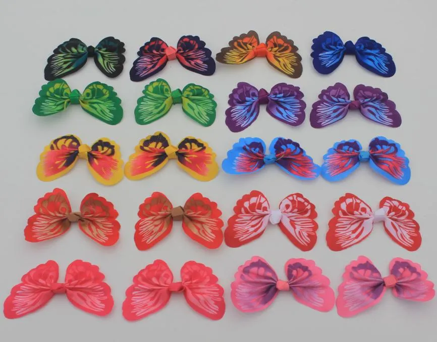 150pcs 25quot DIY Print Grosgrain Ribbon Bow Blume für Mädchen Haarzubehörhaar Bow Clip Blume für Kinder8795539