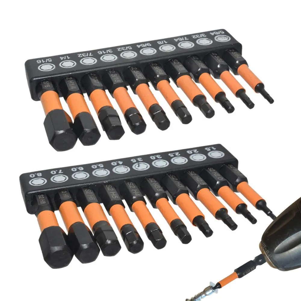 20-Piece Hex Head Allen Wrench Drill Bit Set – Quick-Change Magnetic Tips For Power Drills & Impact Drivers, DIY & Pro Use