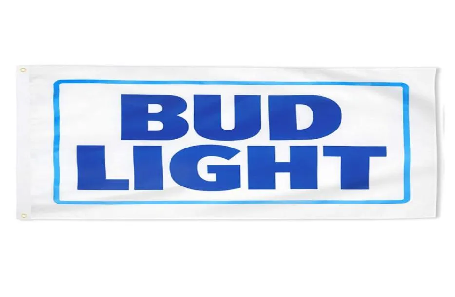 Ölflagga för Bud Light 3x5ft Flags 100d Polyester Banners inomhus utomhus livlig färg hög kvalitet med två mässing GROMMETS6290095