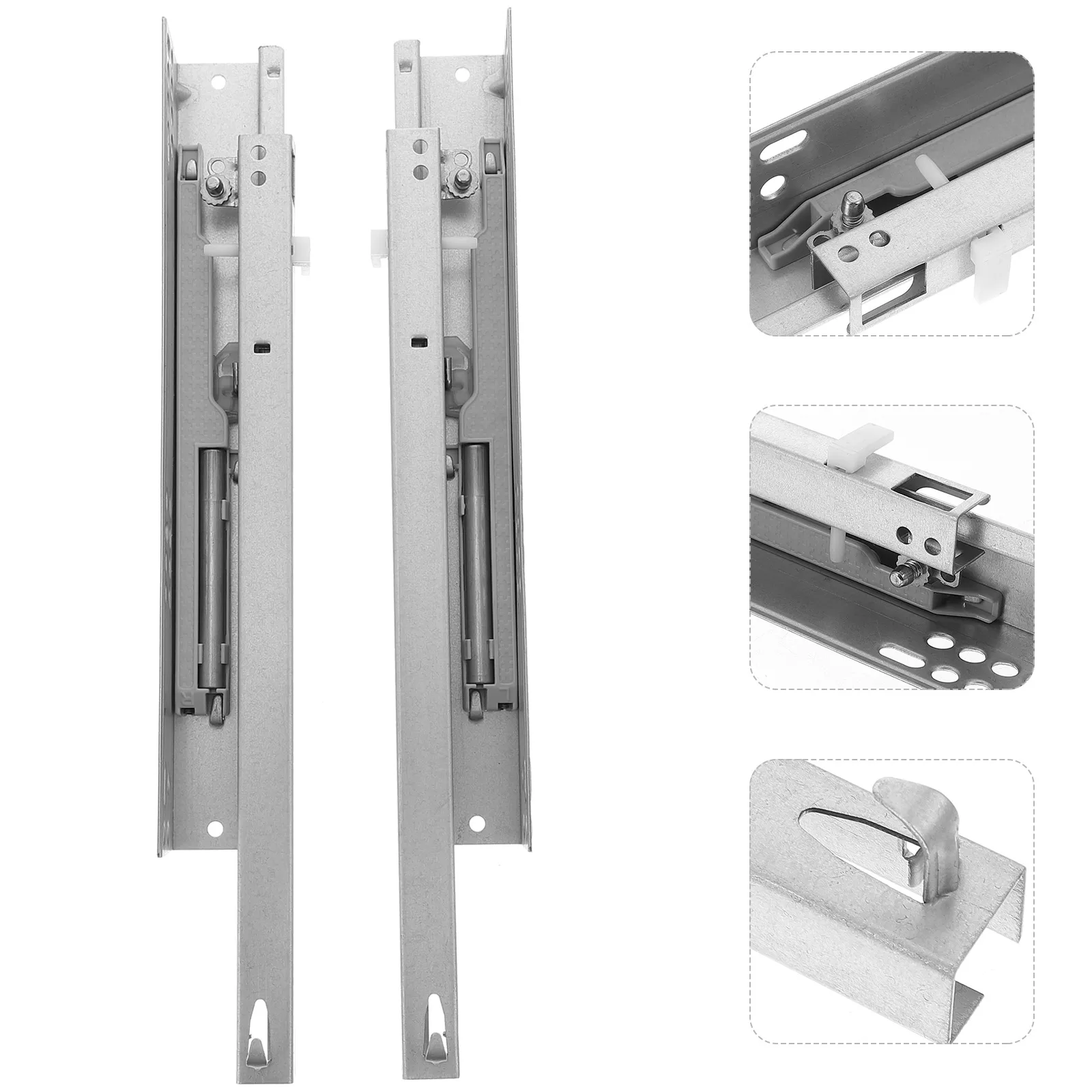 2 Pcs Aluminum Alloy Ball Bearing Drawer Slides - 140mm, Heavy Duty Telescopic Rails For Cabinets