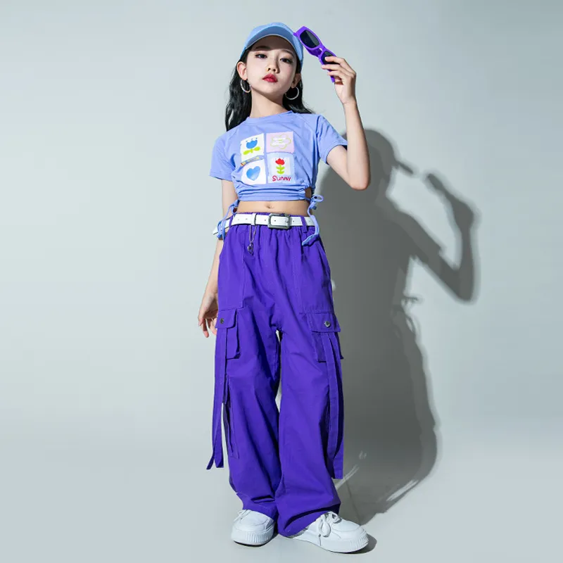 purple dance crop top