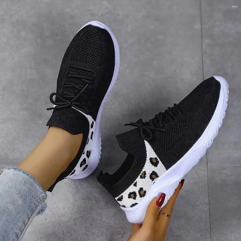 Casual Shoes Flying Weaver Women's 2024 Plus Size Leisure Sports Lace-up Mesh Woven Breathable Low-heeled Shoe