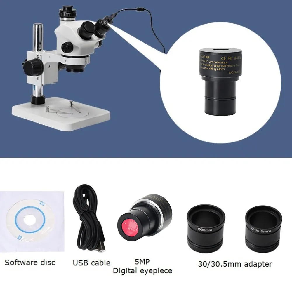High-Speed 5MP USB Microscope Camera with CMOS Sensor and Free Driver ...