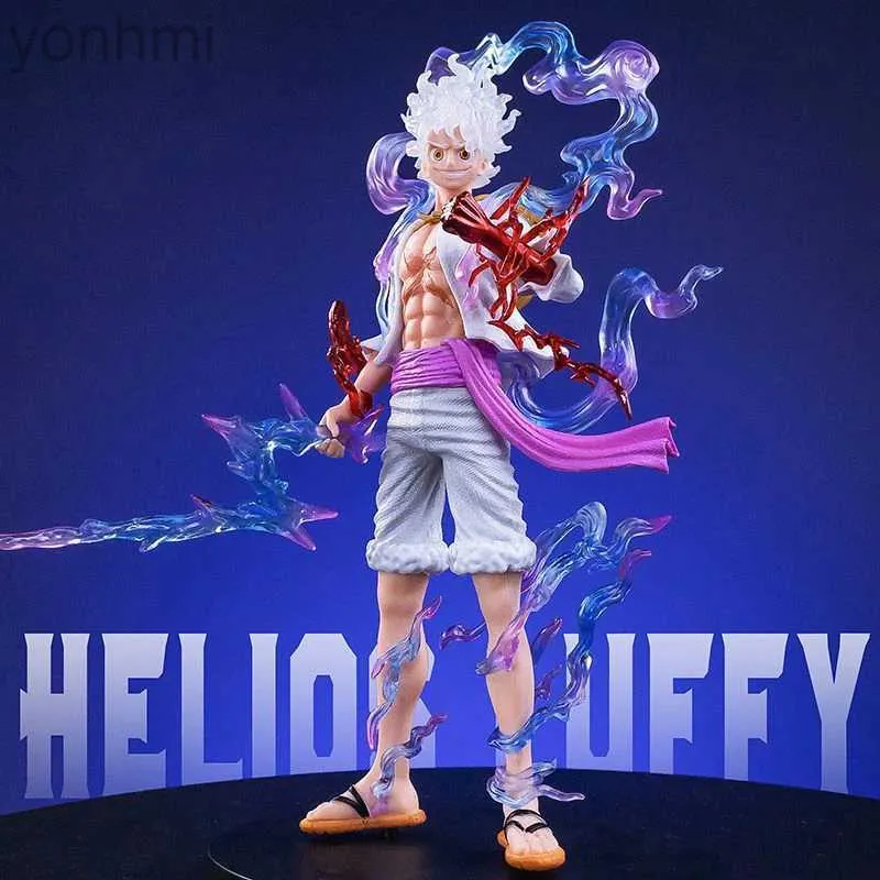 Manga anime anime anime un pezzo luffy figurine 21cm nika sole dio figure da collezione giocattoli modello per bambini 240413