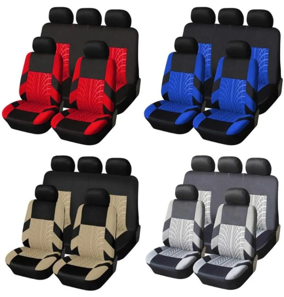 Couvertures de siège d'auto Généralités confortables 9pcSset Universal Coves Mats Véhicules non glissa